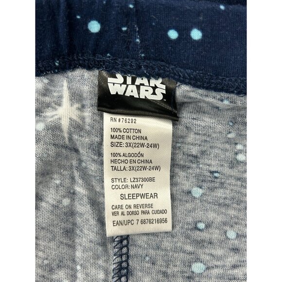 Star Wars  Knit Capri Pajama Pants Navy Blue Plus Size 3X Novelty Sleepwear NWT - Picture 7 of 13